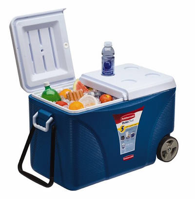 Hard sided ice chest cooler